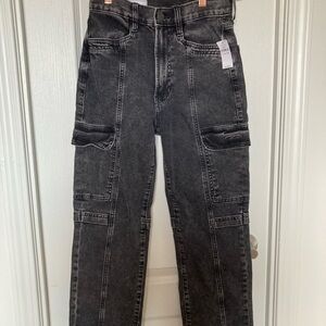 NWT GAP High Rise Organic Cotton '90s Loose Cargo Jeans with Washwell